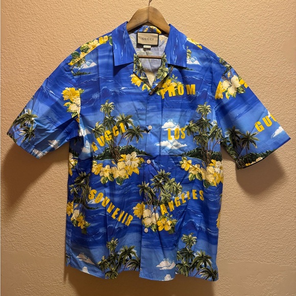 New Authentic Gucci Floral Button Down Shirt Size 54 US XL - Picture 2 of 12